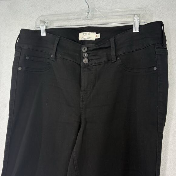 Torrid Denim Jeggings Black Women's Size 18R Three Buttons Skinny Rock Punk Goth - Picture 3 of 7